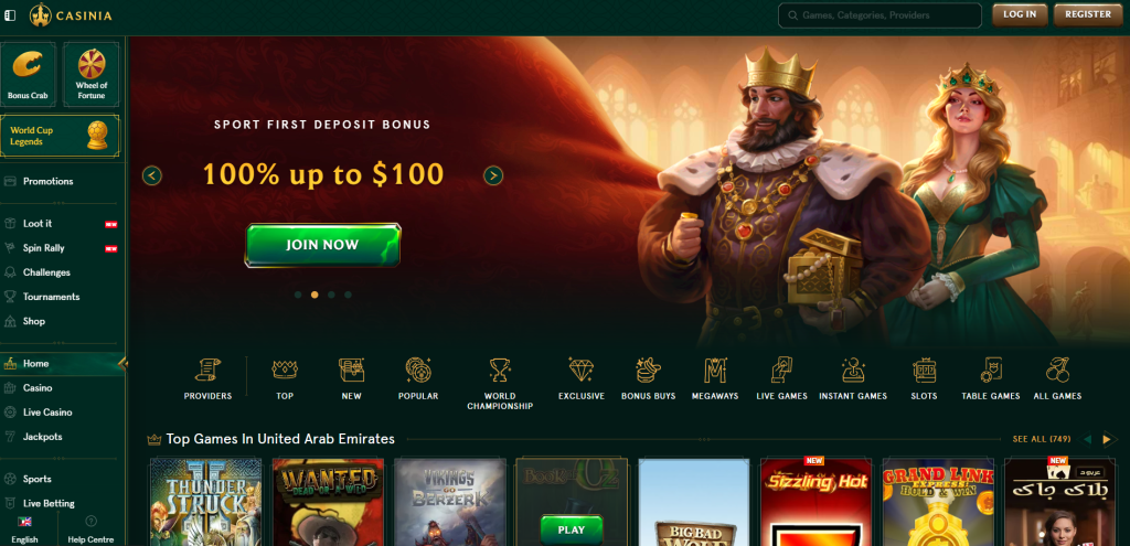 Casinia Casino Review of huge collection of games